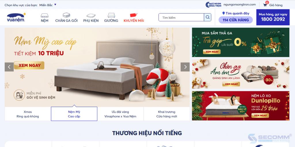 Top 10 website Magento tại Việt Nam - Vua Nệm