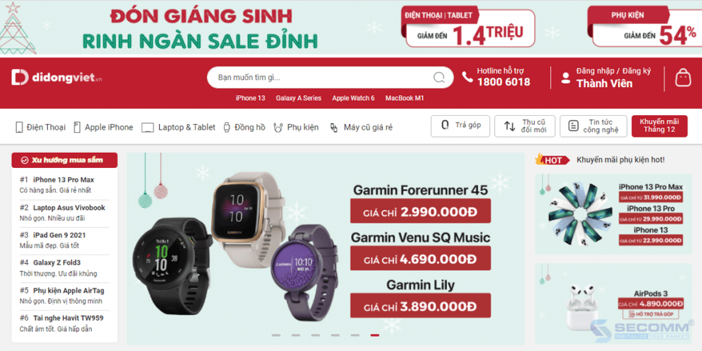 Top 10 website Magento tại Việt Nam - Di Động Việt