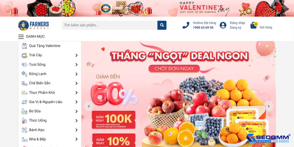 Top 5 website thương mại điện tử bách hóa tại Việt Nam - Farmer’s Market