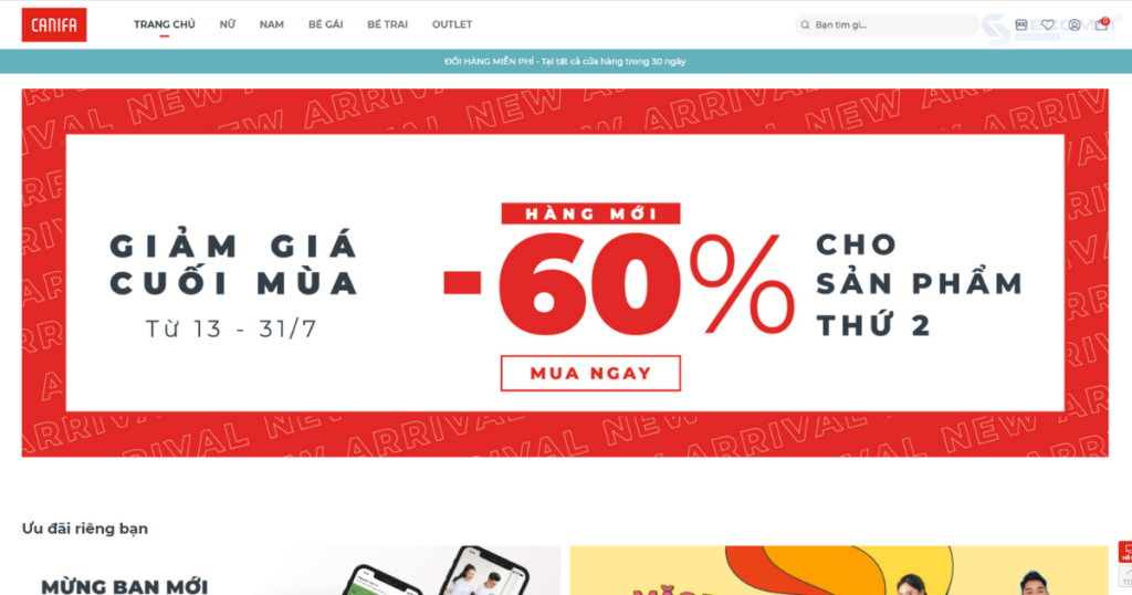 Top 10 Outstanding Fashion eCommerce Websites In Vietnam - Canifa