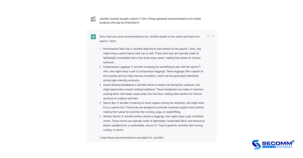 Explore Top 5 eCommerce Use Cases of ChatGPT - Product recommendations