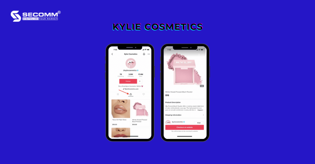 TikTok Shop Là Gì Giải Mã Sức Hút Mạnh Mẽ Của TikTok Shop-Kylie Cosmetics