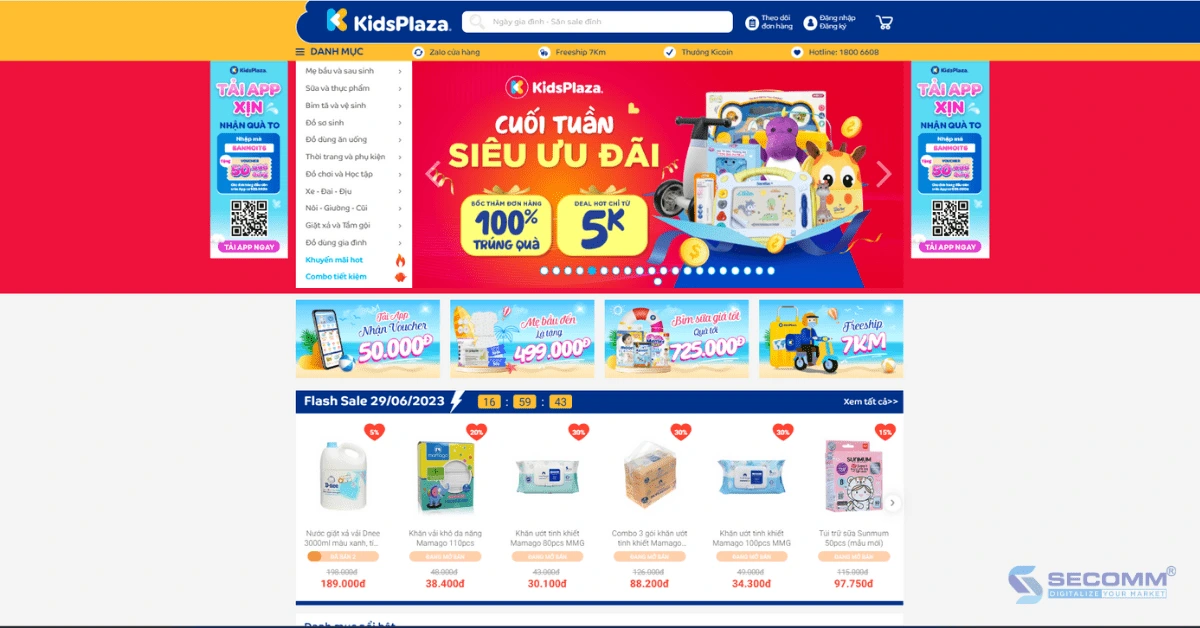 15 Website Thương Mại Điện Tử Mẹ & Bé (Việt Nam + Quốc Tế) - Kids Plaza