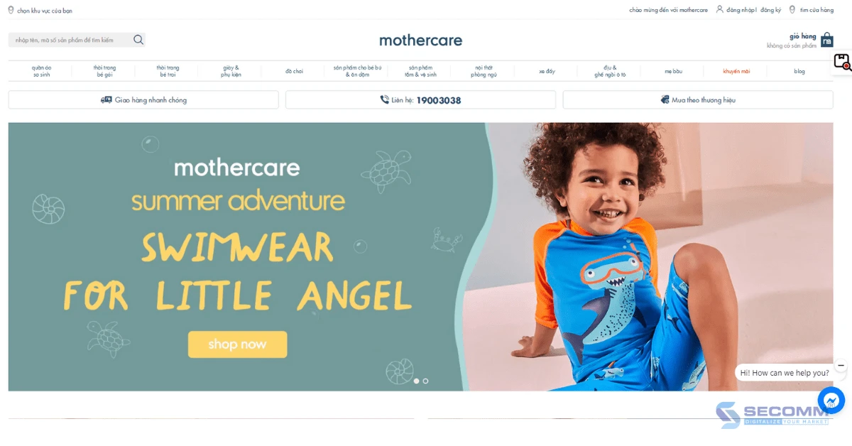 15 Website Thương Mại Điện Tử Mẹ & Bé (Việt Nam + Quốc Tế) - Mothercare