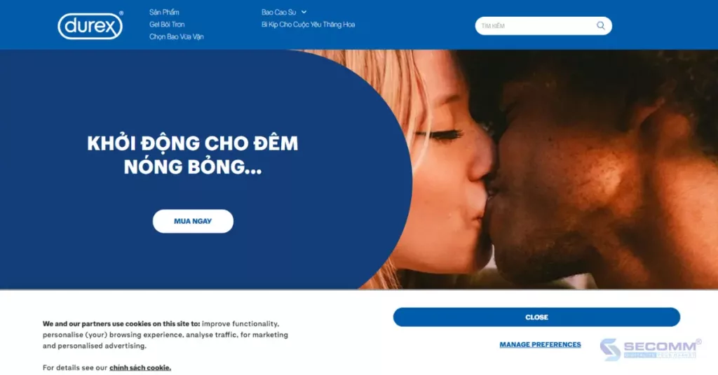 The Most 10 Successful Shopify Plus eCommerce Websites - Durex Viet Nam