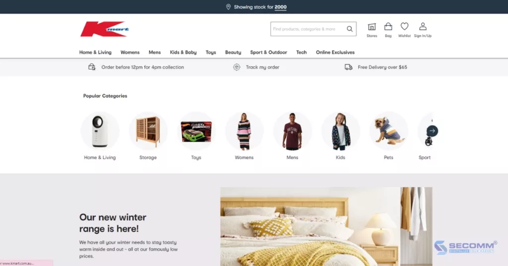 Top 10 eCommerce Websites Using Commercetools Platform - Kmart