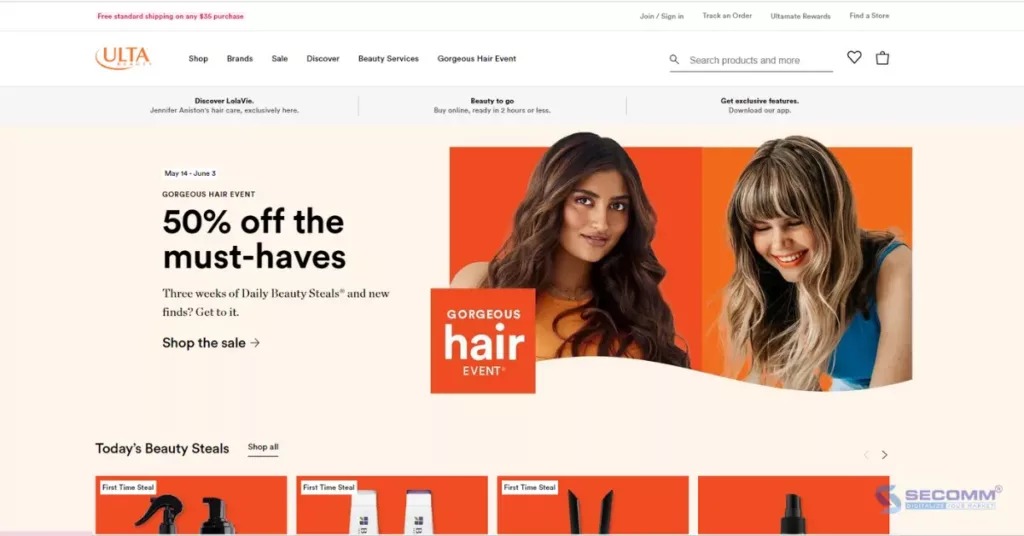 Top 10 eCommerce Websites Using Commercetools Platform - Ulta Beauty
