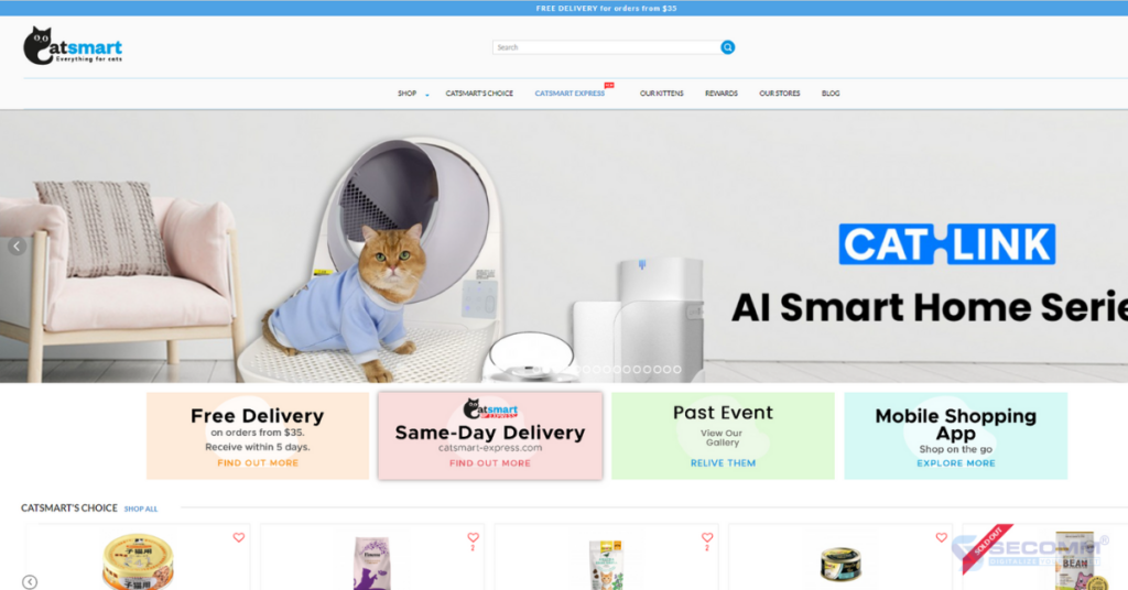 Top 10 website thương mại điện tử sử dụng nền tảng OpenCart - CatSmart