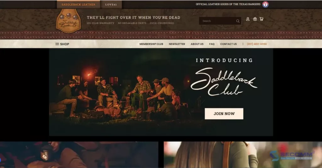 10 Top-notch eCommerce Websites Using BigCommerce - Saddleback Leather