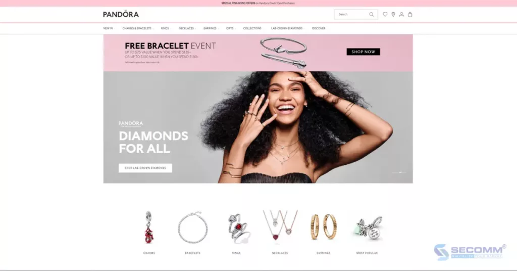 Cơ hội nào cho ngành trang sức trong thương mại điện tử - Pandora (Đan Mạch)