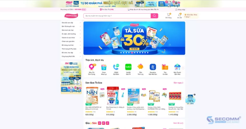 Top 15 Baby eCommerce Websites (Vietnam + International) - Con Cung