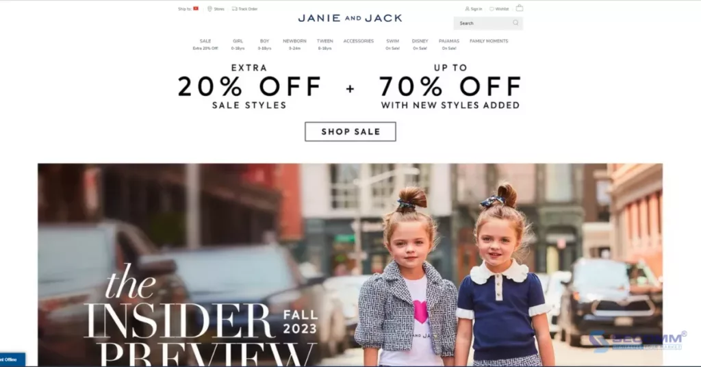 Top 15 Baby eCommerce Websites (Vietnam + International) - Janie and Jack