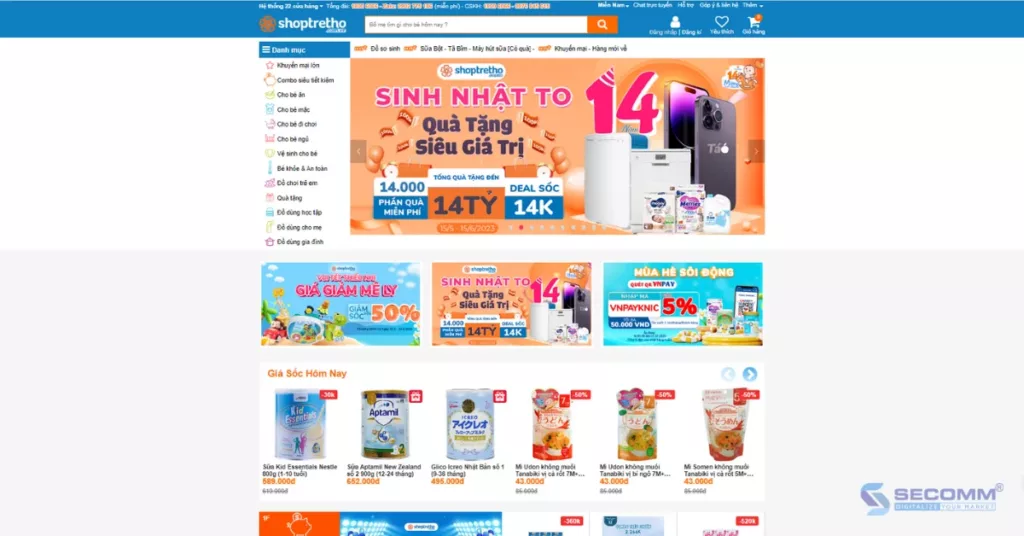 Top 15 Baby eCommerce Websites (Vietnam + International) - Shop Tre Tho