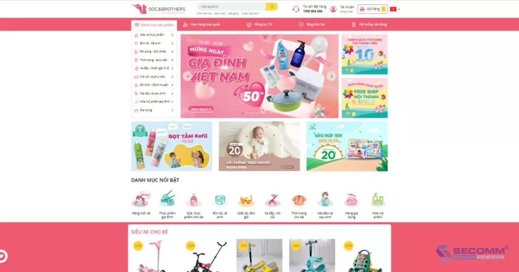 Top 15 Baby eCommerce Websites (Vietnam + International) - Soc & Brothers