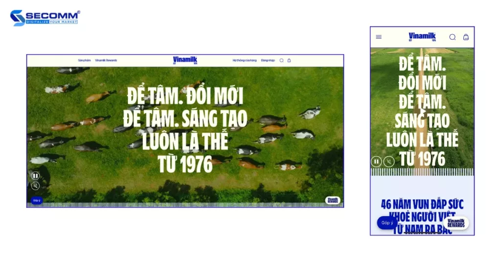 Vinamilk và Cú Lột Xác Ngoạn Mục với Shopify Plus - Thiết kế đáp ứng nhiều kích thước màn hình và thiết bị