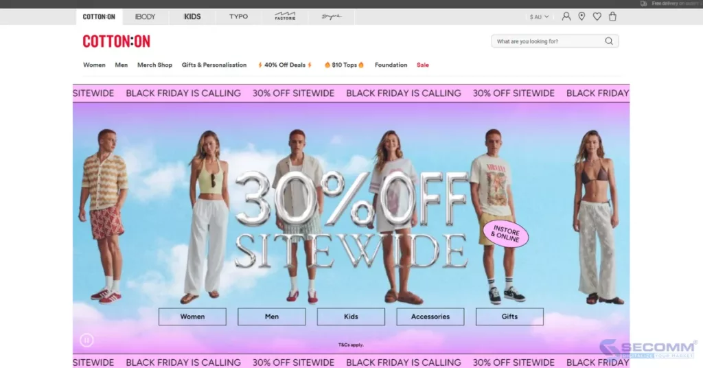 Top 10 websites built on Salesforce Commerce Cloud-Cotton_On