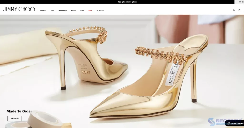 Top 10 websites built on Salesforce Commerce Cloud-Jimmy Choo