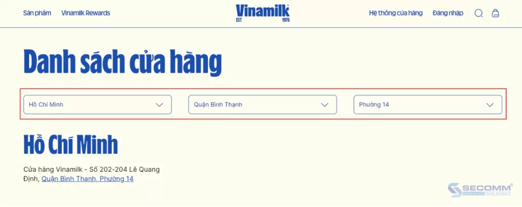 Vinamilk & Their Unprecedented Shift Using Shopify Plus-Filter and search for Vinamilk stores