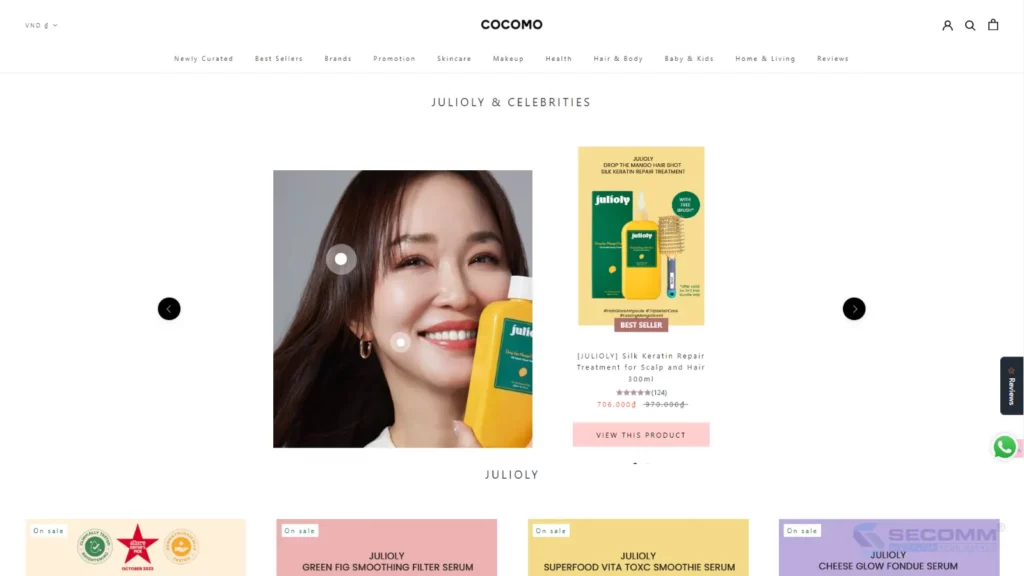 eCommerce website: Cocomo Singapore