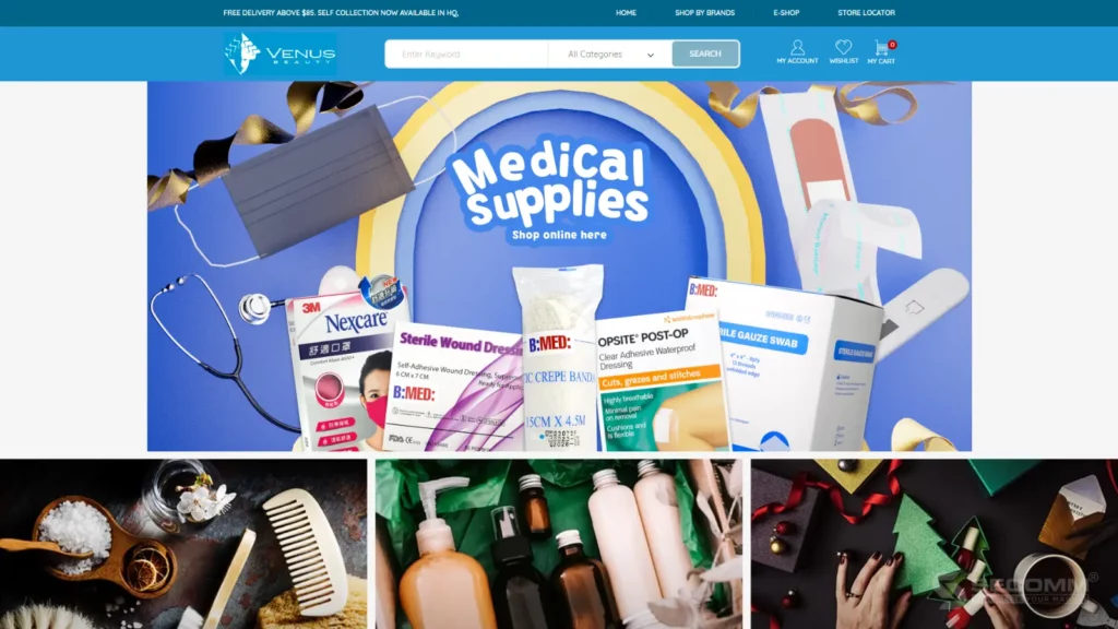 eCommerce website: Venus Beauty